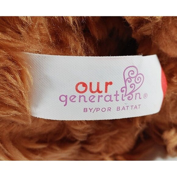 Our Generation Battat Terrier  Plush Malia Puppy Dog Brown Stuffed Animal 6.5" - Picture 4 of 4